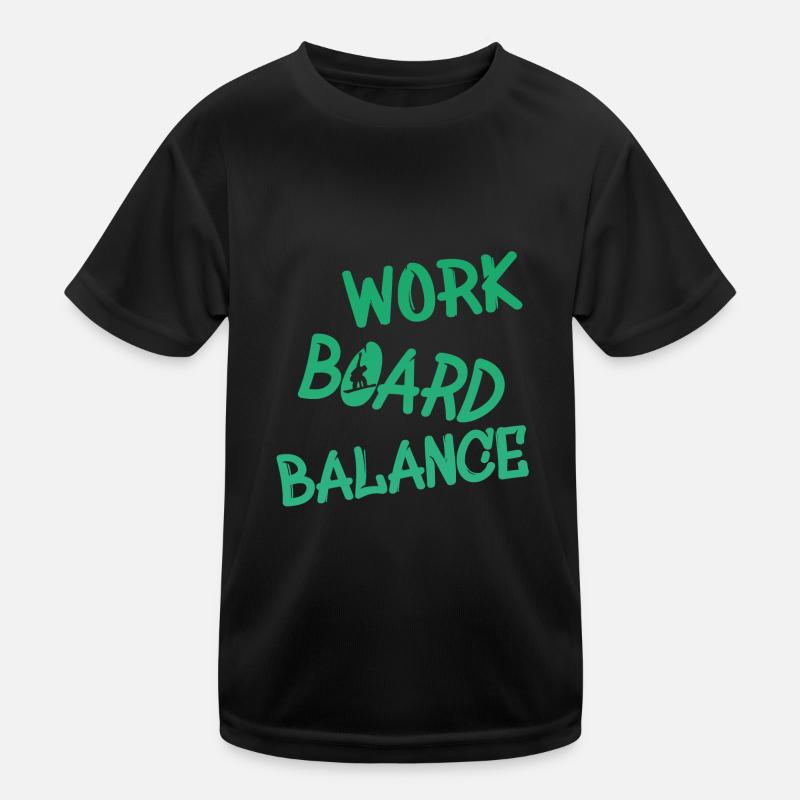 Snowboard, Work Board Balance Kinder Funktions-T-Shirt