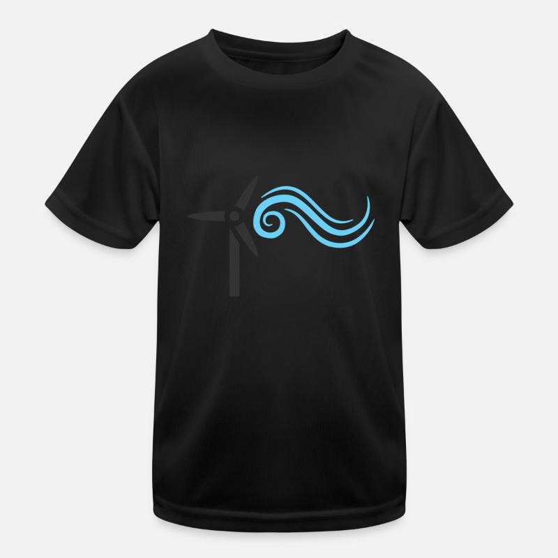 windmill windmill wind turbine windrad14 Kids Functional T-Shirt
