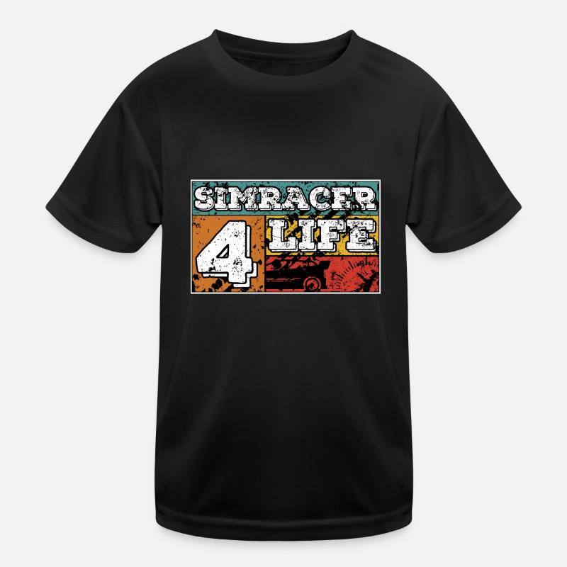SimRacer 4 Life (White Text) Kids Functional T-Shirt