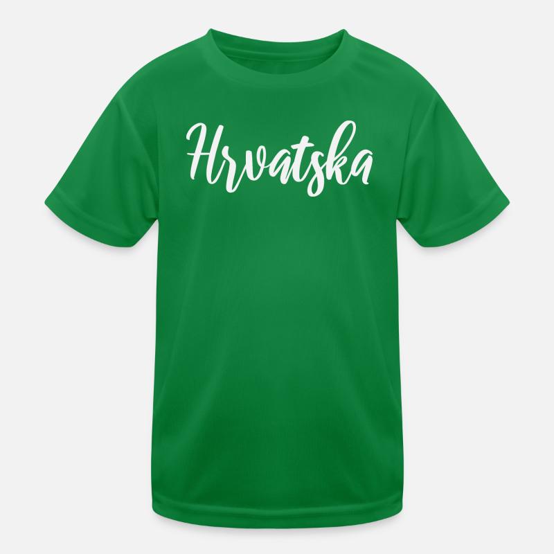 Hrvatska Script Identity Kinder Funktions-T-Shirt