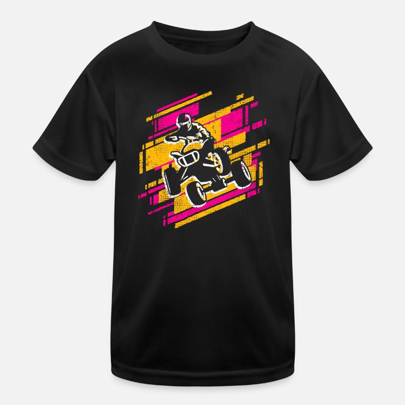 Quad Biker Offroad Quadfahrer Mädchen ATV Kinder Funktions-T-Shirt