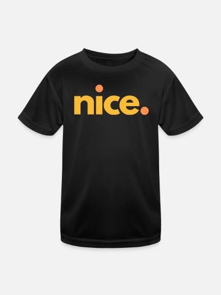 nice.04 - Kinder Funktions-T-Shirt - Schwarz - Vorne