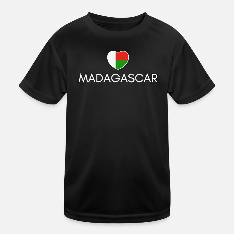 Ich liebe Madagaskar, Herz Madagaskar Kinder Funktions-T-Shirt