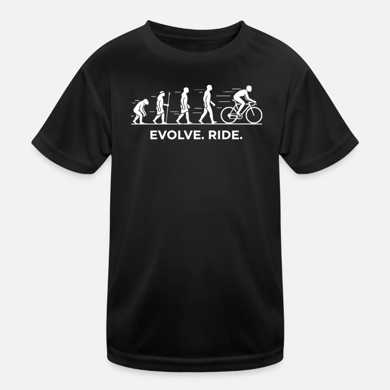 Evolve Ride Cycle Evolution - Kids Functional T-Shirt - black
