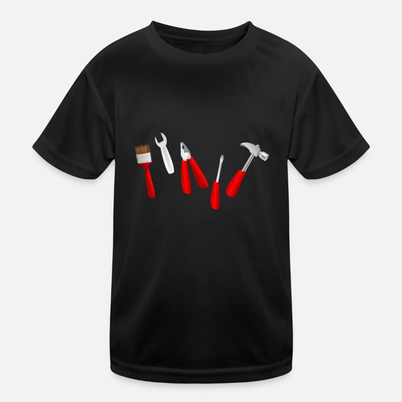 tool tools brush hammer screwdriver pliers Kids Functional T-Shirt
