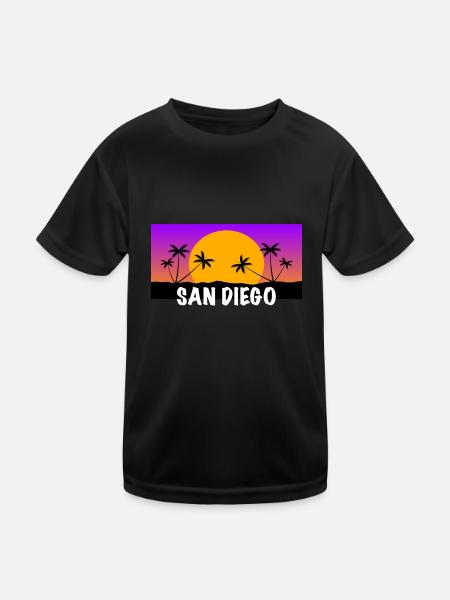San Diego Shirt ! - Kids Functional T-Shirt - black - Front