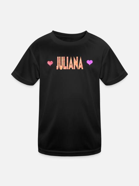 Juliana - Kinder Funktions-T-Shirt - Schwarz - Vorne
