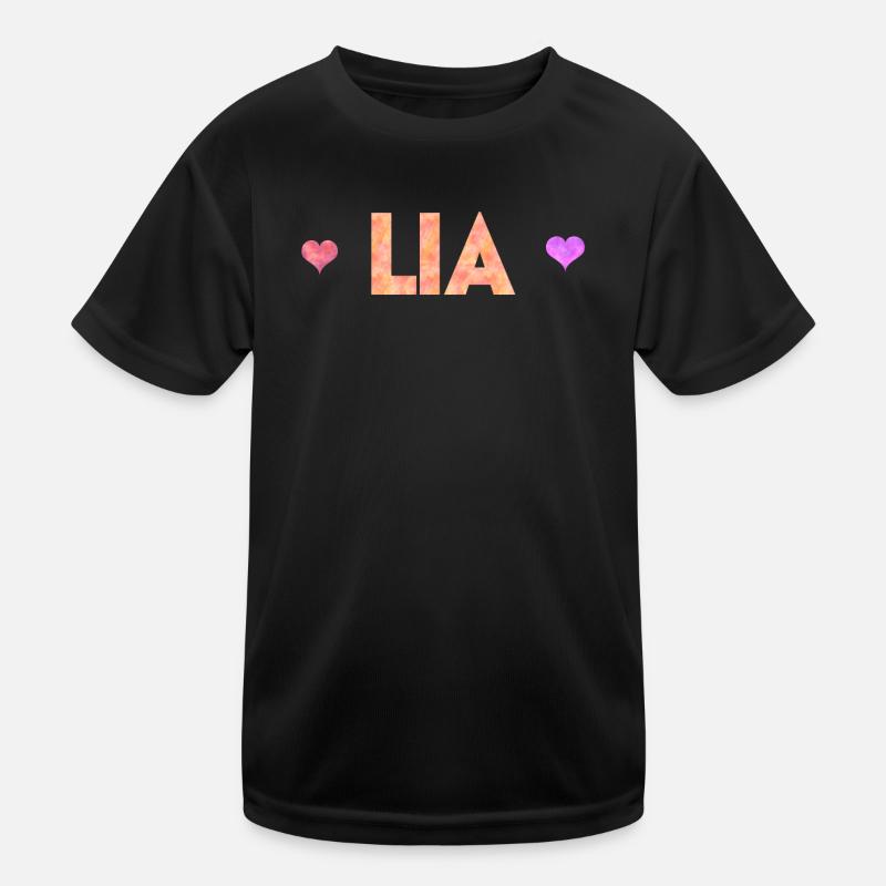 Lia - Kinder Funktions-T-Shirt - Schwarz