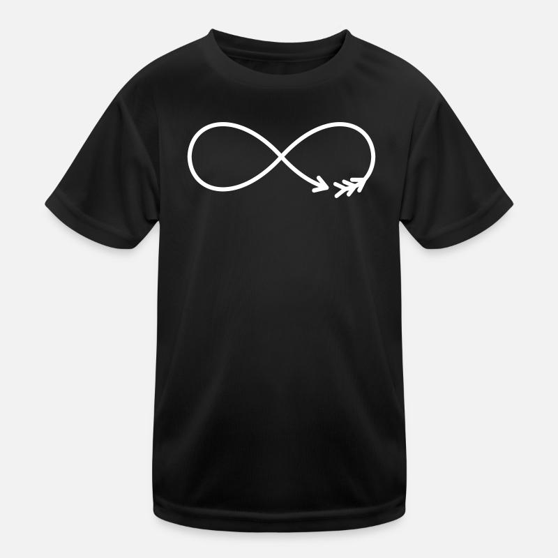 Unendlichkeits Zeichen Pfeil Geschenk Liebe - Kinder Funktions-T-Shirt - Schwarz