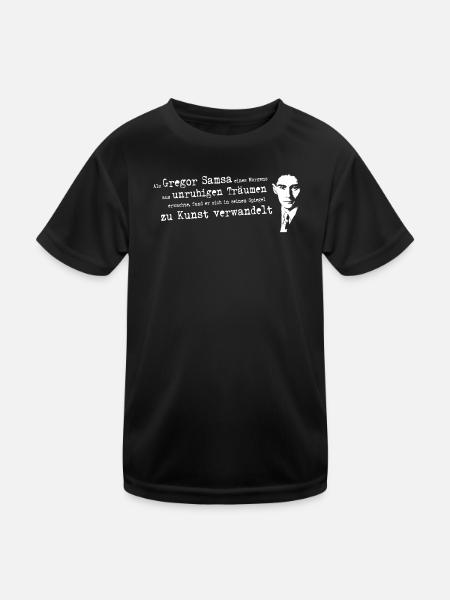 Franz Kafka-Beuys Transformation | Gregor Samsa - Kids Functional T-Shirt - black - Front
