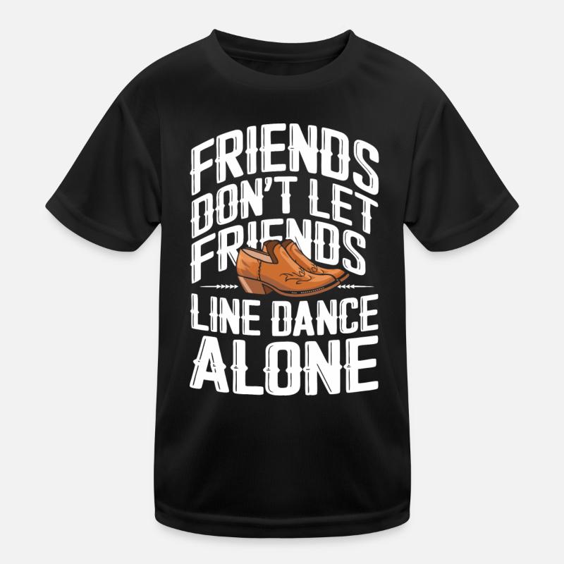 Line Dancing Dancing Dancers - Kids Functional T-Shirt - black