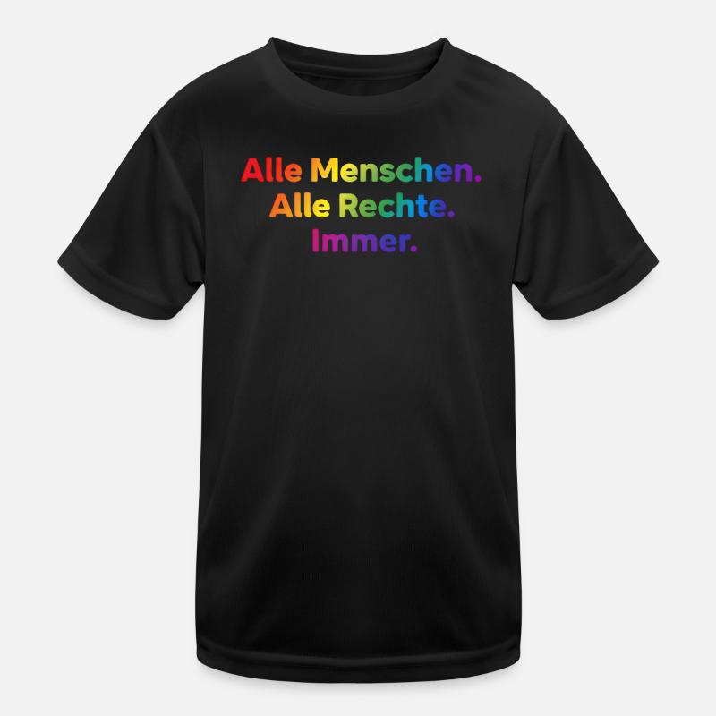 All People All Rights Always Statement Kids Functional T-Shirt