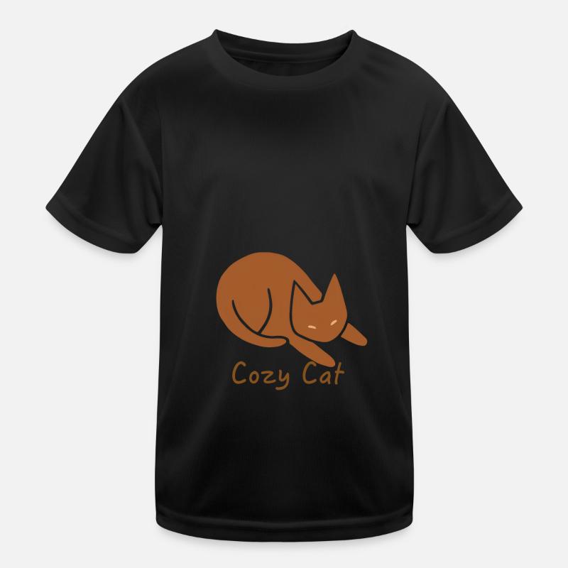 Kuschelige Katze Original Kinder Funktions-T-Shirt