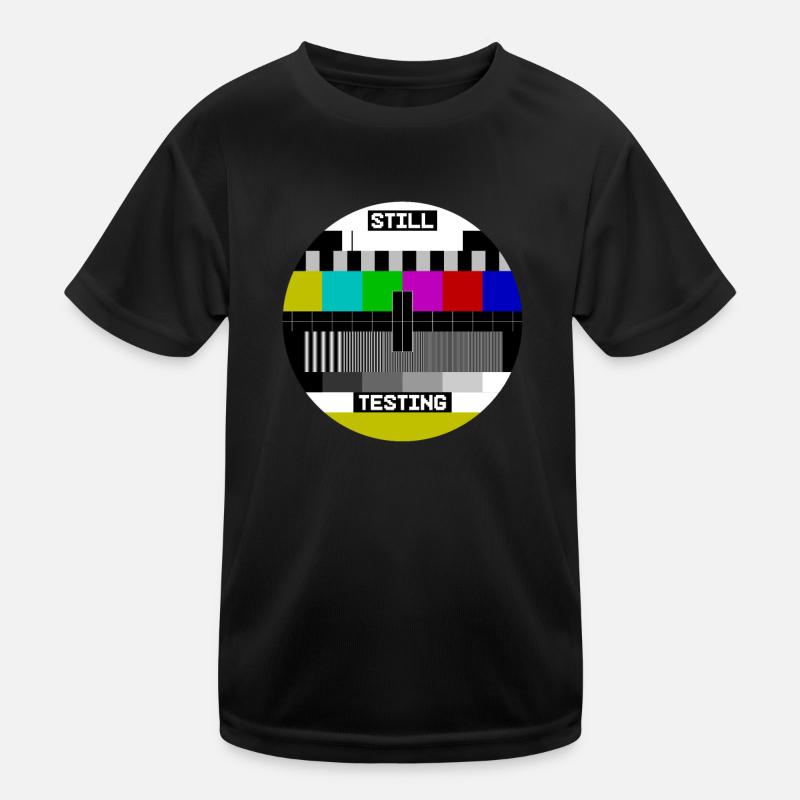 Still Testing Testbild test screen - Kinder Funktions-T-Shirt - Schwarz