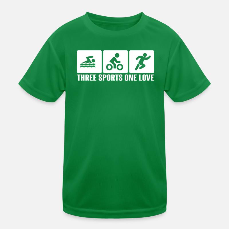 Drei Sportarten Eine Liebe Kinder Funktions-T-Shirt