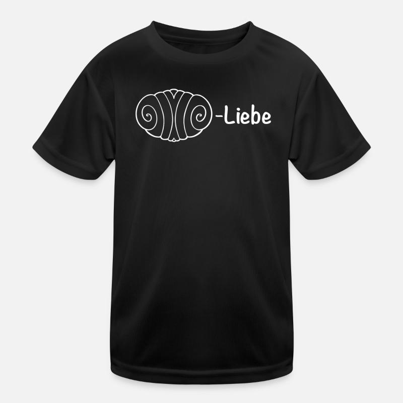 Franzbroetchen Love - Kids Functional T-Shirt - black