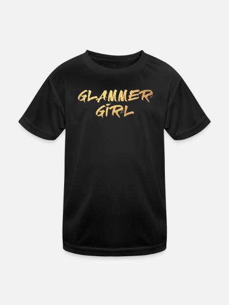 Glammer Girl Gold Luxury Exclusive Girl - Kids Functional T-Shirt - black - Front