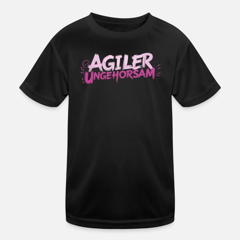 Agile disobedience - Kids Functional T-Shirt - black