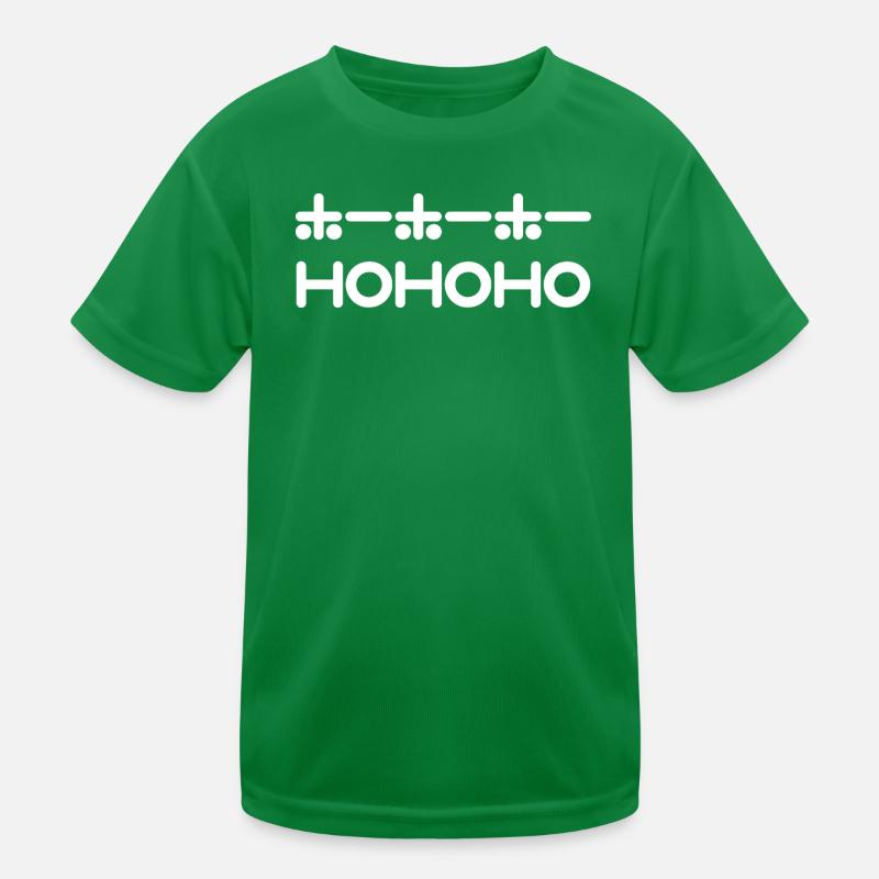 HoHoHo + Japanischer Text – Weiß Kinder Funktions-T-Shirt