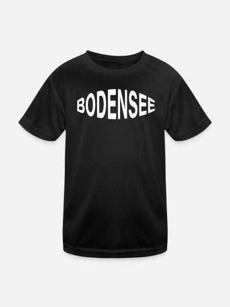BODENSEE - Kinder Funktions-T-Shirt - Schwarz - Vorne
