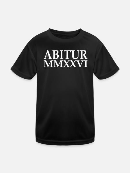 Abitur 2026 - Kinder Funktions-T-Shirt - Schwarz - Vorne