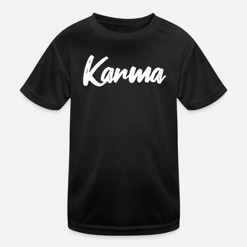 Karma - Kinder Funktions-T-Shirt - Schwarz