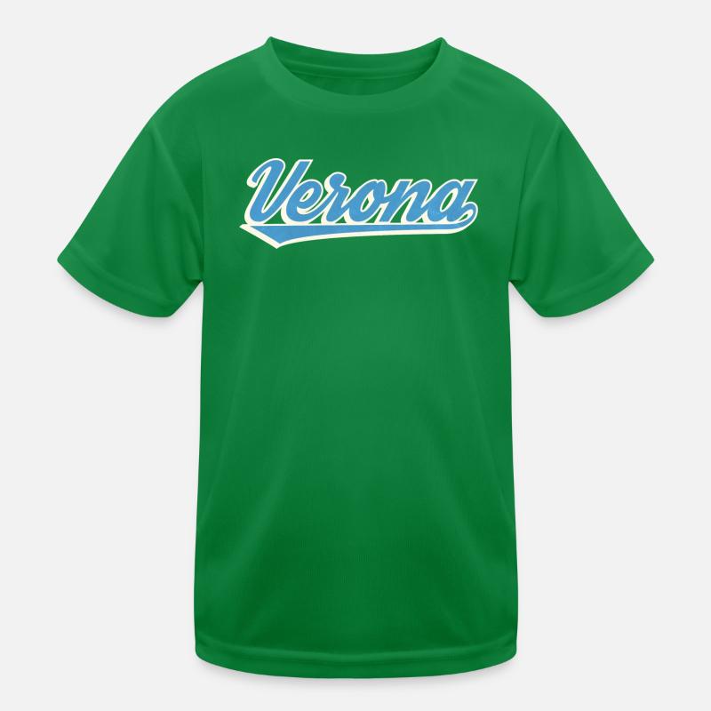 Verona Blau Script Logo Kinder Funktions-T-Shirt