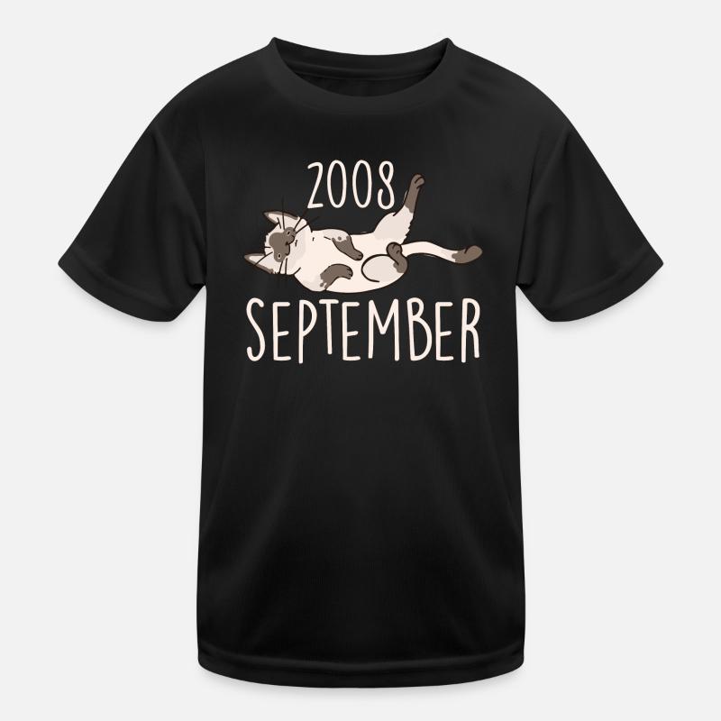 Bildunterschrift September 2008 Jubiläumsgeschenk 2008 - Kinder Funktions-T-Shirt - Schwarz