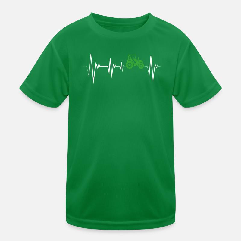 Heartbeat Tractor Builder Kids Functional T-Shirt