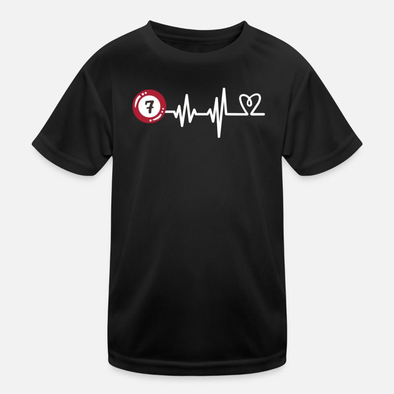 Billard Billardkugel - Kinder Funktions-T-Shirt - Schwarz