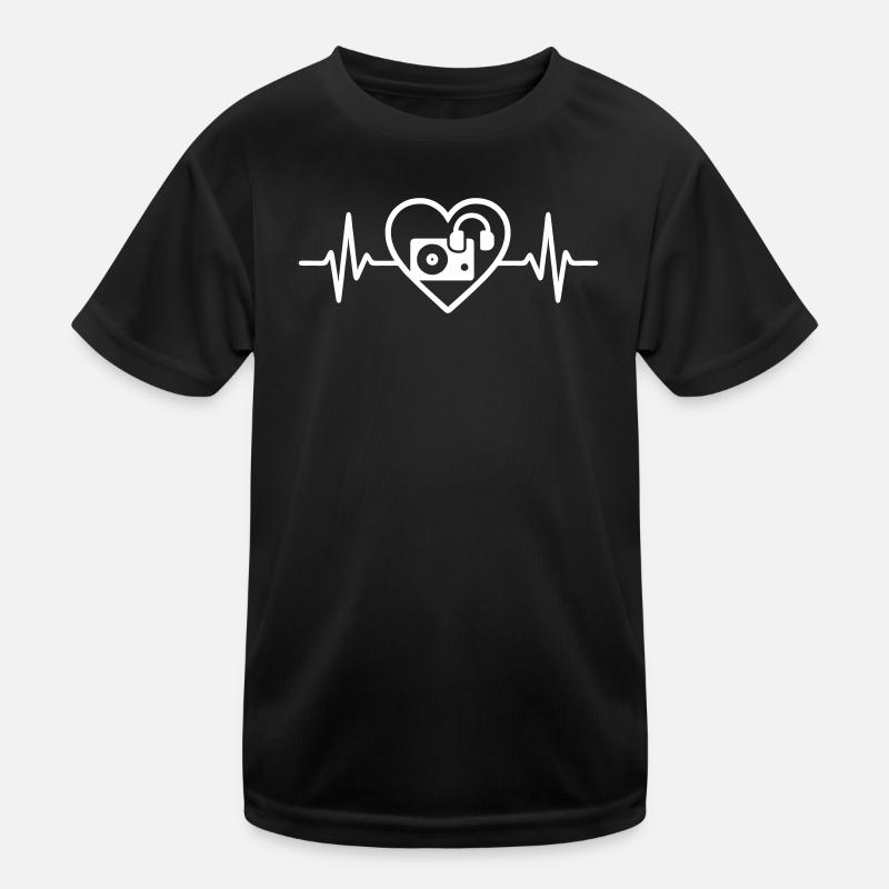 DJ Heart Platinum Headphones Kids Functional T-Shirt