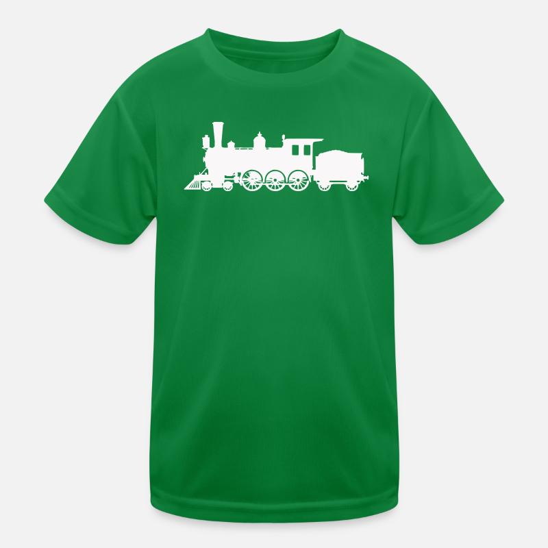 Dampflok Silhouette Kinder Funktions-T-Shirt