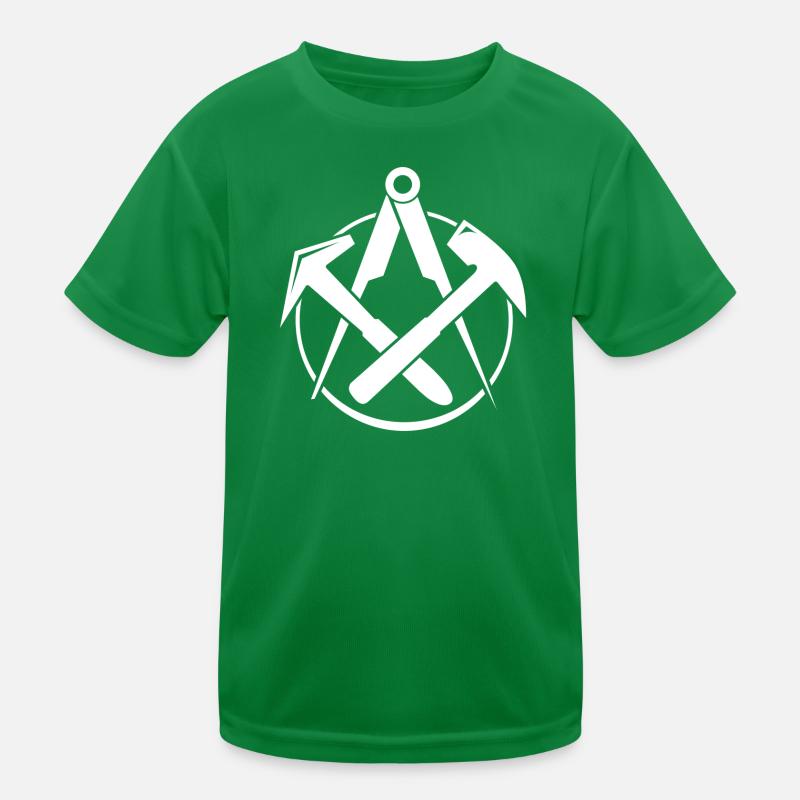 Roofing Logo - White Kids Functional T-Shirt