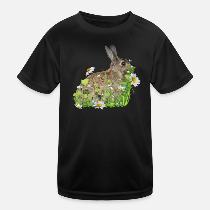Fleurs blanches de lapin T-shirt sport Enfant