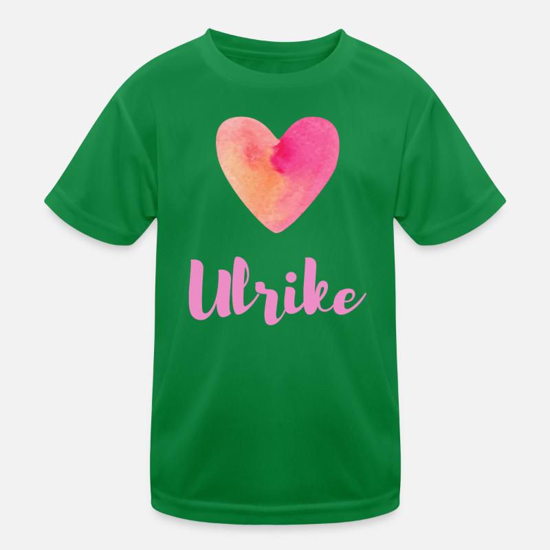 Ulrike Rosa Herz Feminines Mädchen Outfit Tee Kinder Funktions-T-Shirt