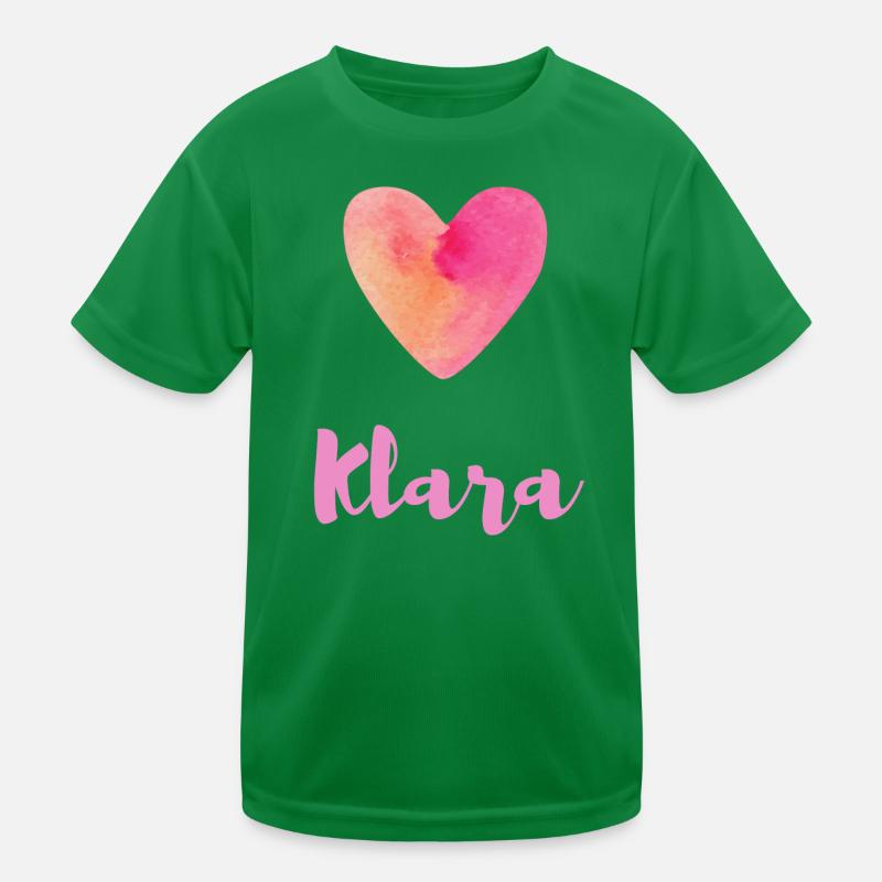Klara Rosa Herz Mädchen Aesthetic Outfit Tee Kinder Funktions-T-Shirt