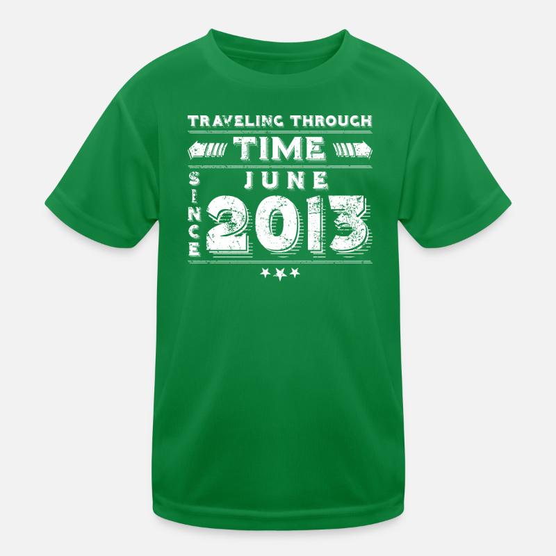 Vintage Zeitreise Geburtstags Design Juni 2013 Kinder Funktions-T-Shirt