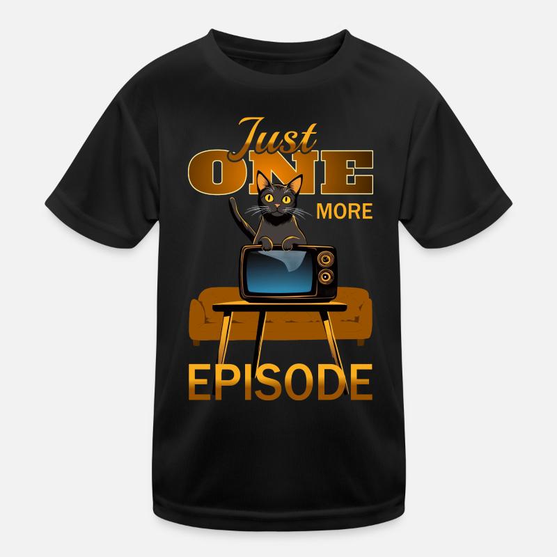 Cat on TV Kids Functional T-Shirt