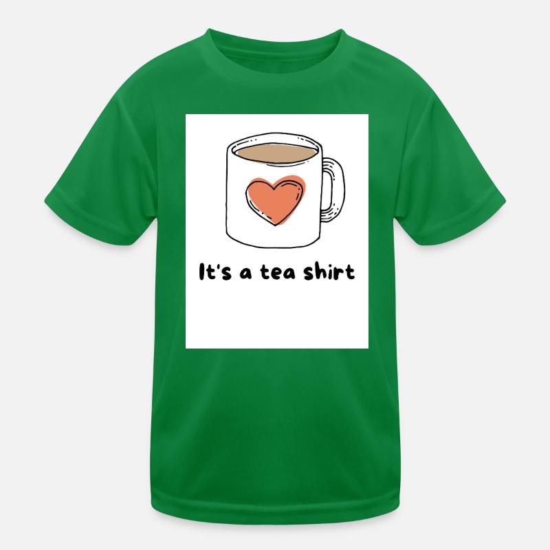 Herz Kaffeebecher Tee Shirt Design Kinder Funktions-T-Shirt