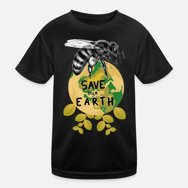 Das Brummen der Erde - Kinder Funktions-T-Shirt - Schwarz