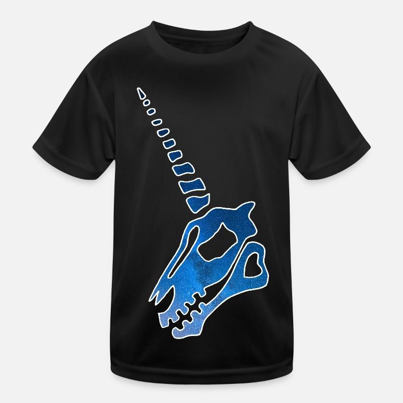 Einhornschädel und Sternenhimmel Kinder Funktions-T-Shirt