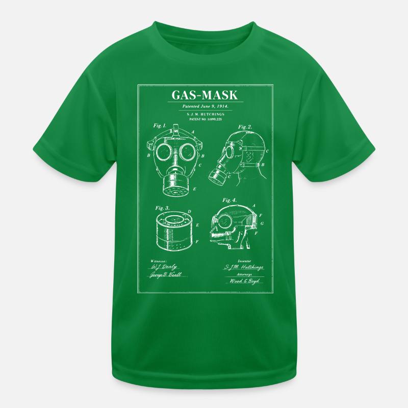 Schéma du plan du masque à gaz T-shirt sport Enfant