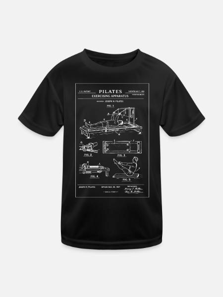 Plan directeur de Pilates Reformer - T-shirt sport Enfant - noir - Devant