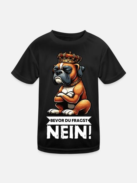 Avant que vous ne demandiez, sans boxer Boxer Boxer Boxer Boxer Dog - T-shirt sport Enfant - noir - Devant