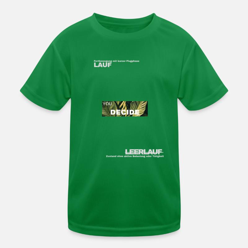 Décisions – Motif Vert Feuille T-shirt sport Enfant