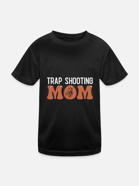 Clay pigeon shooting - Kids Functional T-Shirt - black - Front