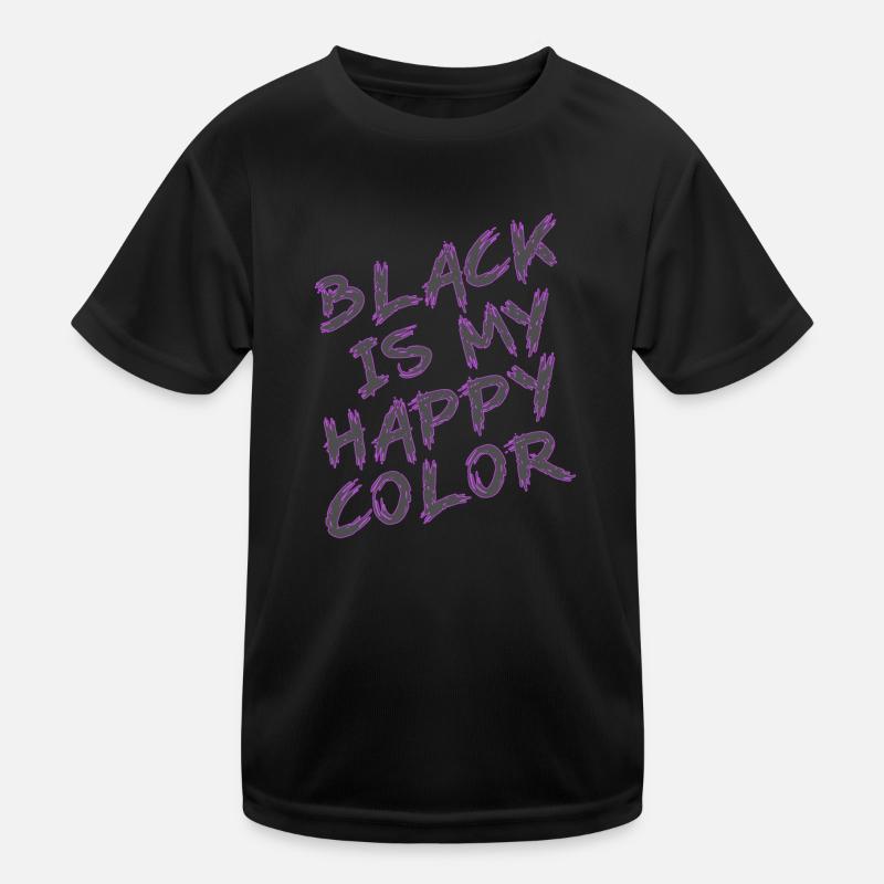 Lieblingsfarbe schwarz gothic Kinder Funktions-T-Shirt