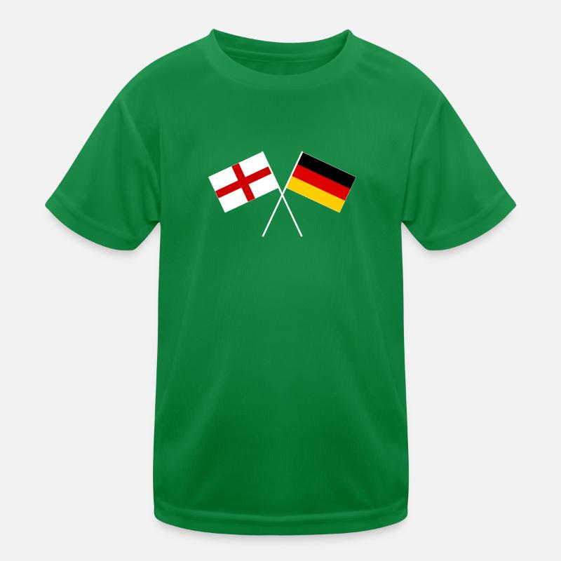 Angleterre Allemagne drapeau croisé drapeau T-shirt sport Enfant