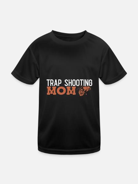 Clay pigeon shooting - Kids Functional T-Shirt - black - Front