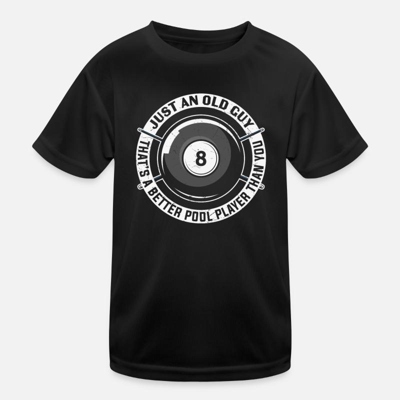 Billard Piscine Billard Billard Boule Billard Billard Cuisine 8Ball T-shirt sport Enfant